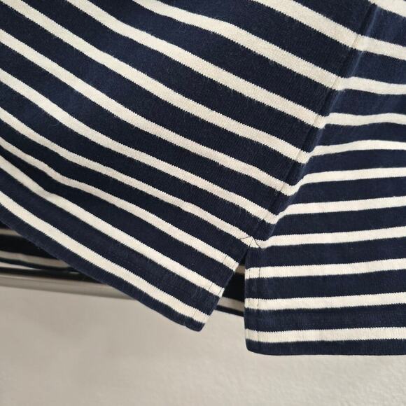 Macphee Japanese Nautical Striped Dress Navy White S Coastal Resort Minimalist - Picture 5 of 11